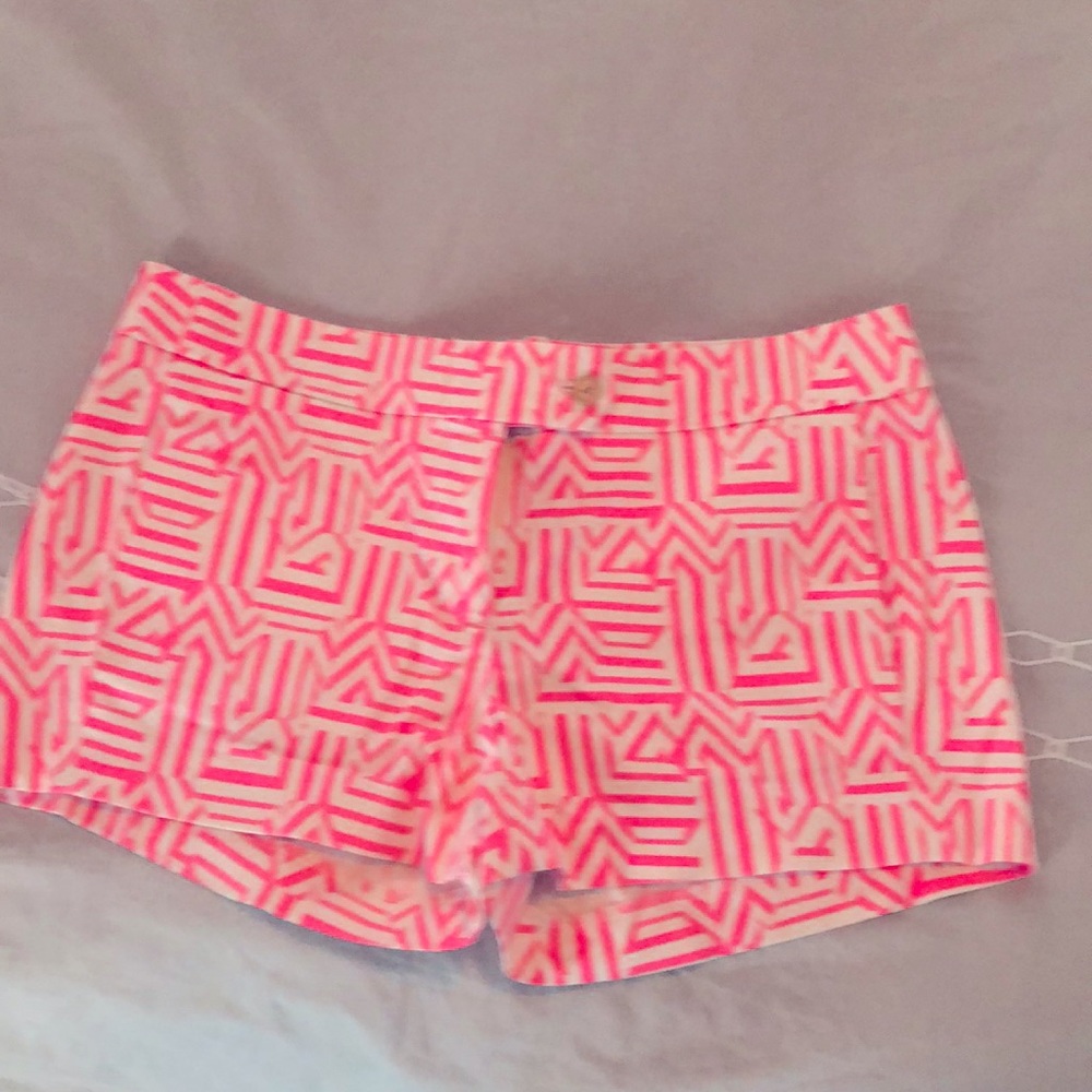 JCrew size 6 pink pattern shorts